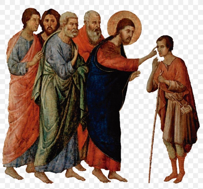 Middle Ages Healing The Man Blind From Birth Religion God Filho De Deus, PNG, 1099x1024px, 14th Century, Middle Ages, Behavior, Disciple, Duccio Download Free