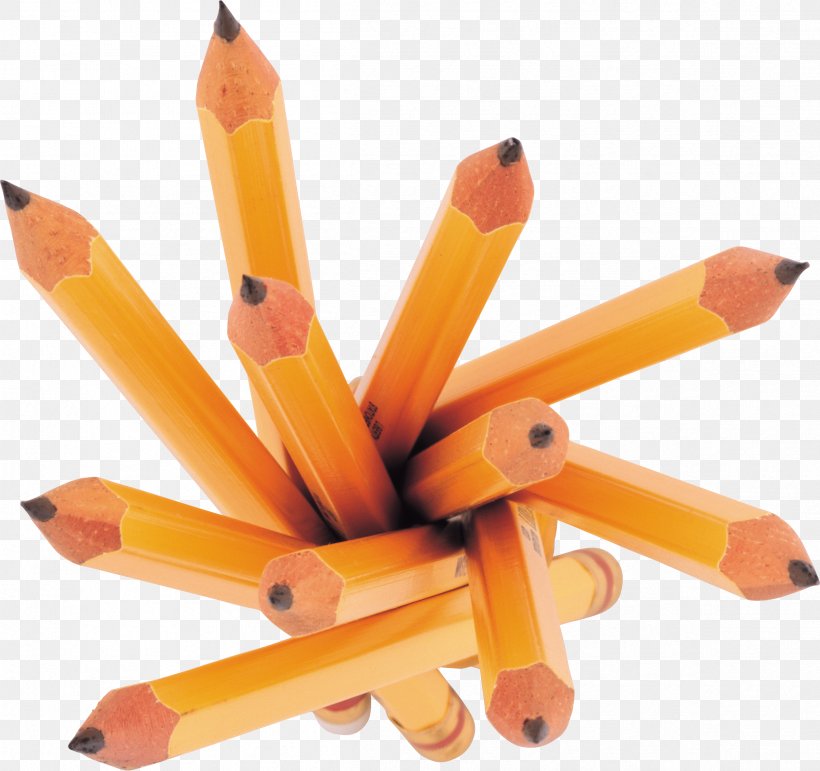 Pencil, PNG, 2402x2259px, Pencil, Office Supplies, Orange Download Free