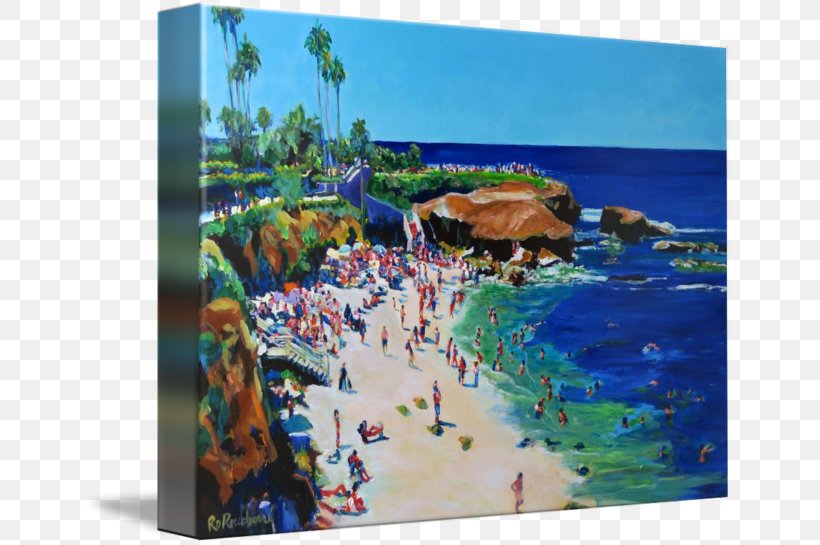 Watercolor Painting La Jolla Cove Black's Beach Canvas, PNG, 650x545px, Painting, Acrylic Paint, Art, Artwork, Beach Download Free