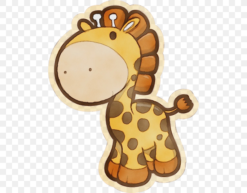 Baby Giraffes Cuteness Cartoon Drawing, PNG, 500x640px, Watercolor, Baby Giraffes, Cartoon, Cuteness, Drawing Download Free