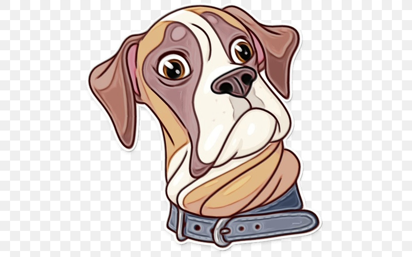 Dog Cartoon Sporting Group Pointer Snout, PNG, 512x512px, Watercolor, Cartoon, Dog, Paint, Pointer Download Free