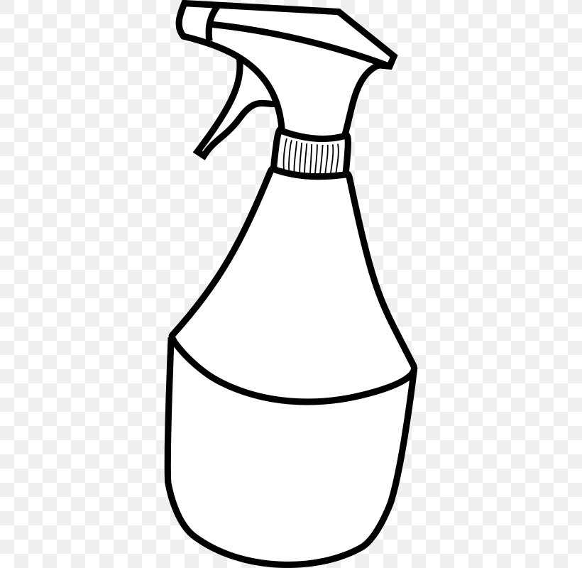 Spray Bottle Clip Art, PNG, 358x800px, Spray Bottle, Aerosol Spray, Artwork, Black And White, Bottle Download Free