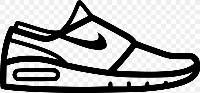 Line Angle Shoe White Clip Art, PNG, 981x460px, Shoe, Area, Black And White, Brand, Headgear Download Free