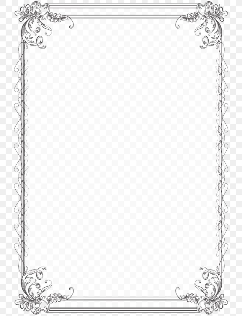 Wedding Invitation Borders And Frames Picture Frames Paper Clip Art, PNG, 741x1068px, Wedding Invitation, Area, Black And White, Border, Borders And Frames Download Free