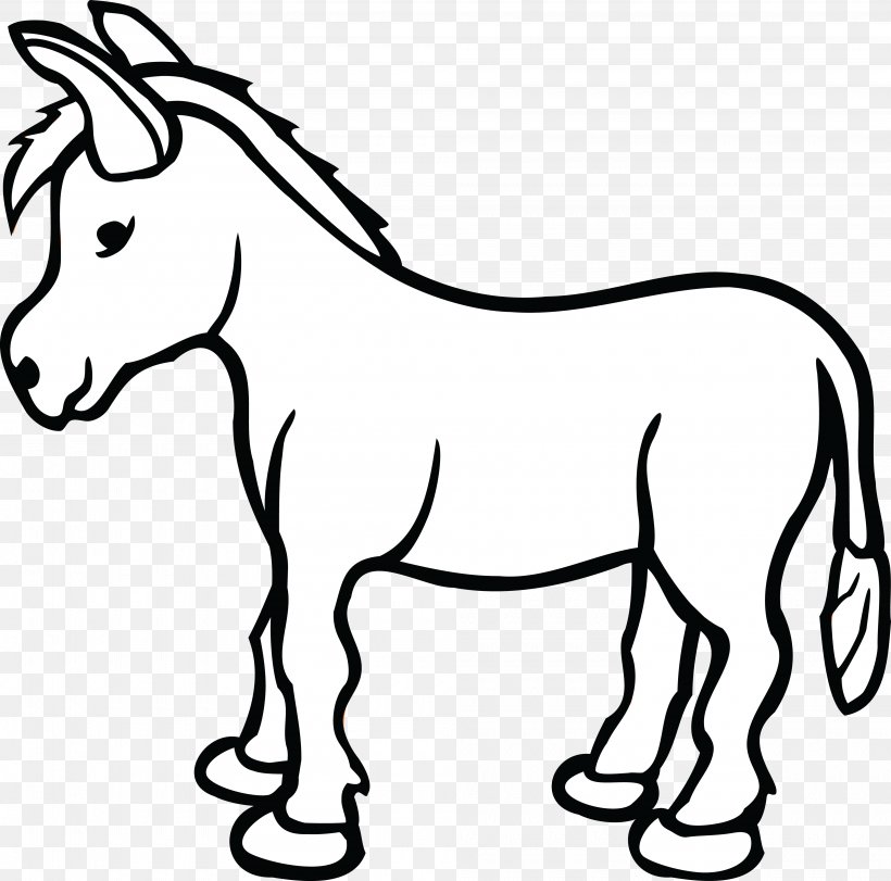 Donkey Clip Art, PNG, 4000x3957px, Donkey, Animal Figure, Bitmap, Black And White, Bridle Download Free