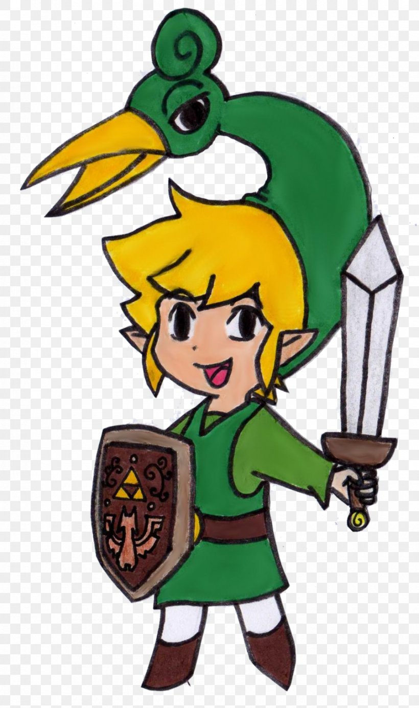 The Legend Of Zelda: The Minish Cap Link Drawing Video Game Character, PNG, 900x1521px, Watercolor, Cartoon, Flower, Frame, Heart Download Free