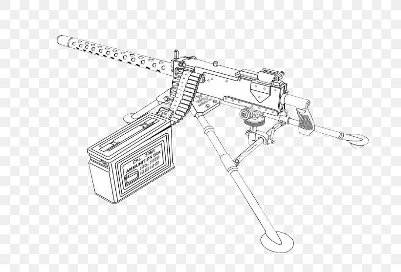 Weapon M2 Browning M1919 Browning Machine Gun Drawing, PNG, 758x557px