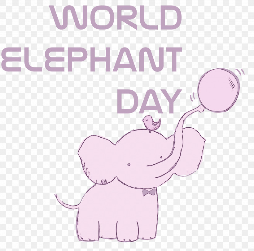 Elephant, PNG, 3000x2957px, World Elephant Day, Cartoon, Character, Elephant, Elephants Download Free