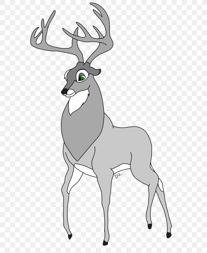 Reindeer Line Art Ronno Elk, PNG, 1024x1252px, Deer, Antler, Bambi, Black And White, Cartoon Download Free