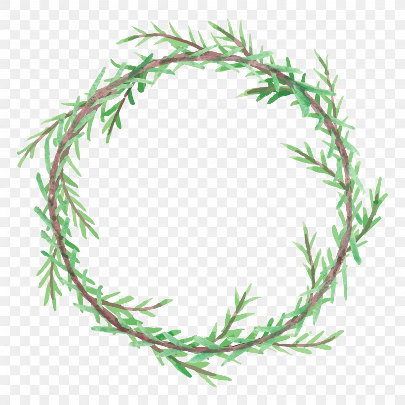 Wreath Flower, PNG, 4167x4167px, Wreath, Branch, Christmas, Drawing, Flower Download Free