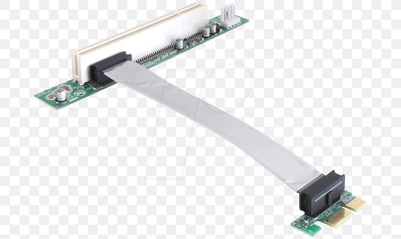 Electrical Cable Riser Card PCI Express Conventional PCI Expansion Card, PNG, 686x489px, Electrical Cable, Adapter, Cable, Computer, Conventional Pci Download Free