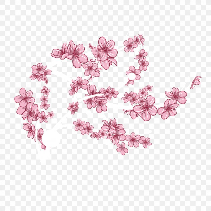 Floral Design Petal Cherry Blossom Flower Pattern, PNG, 1875x1875px, Floral Design, Blossom, Branch, Cherry, Cherry Blossom Download Free