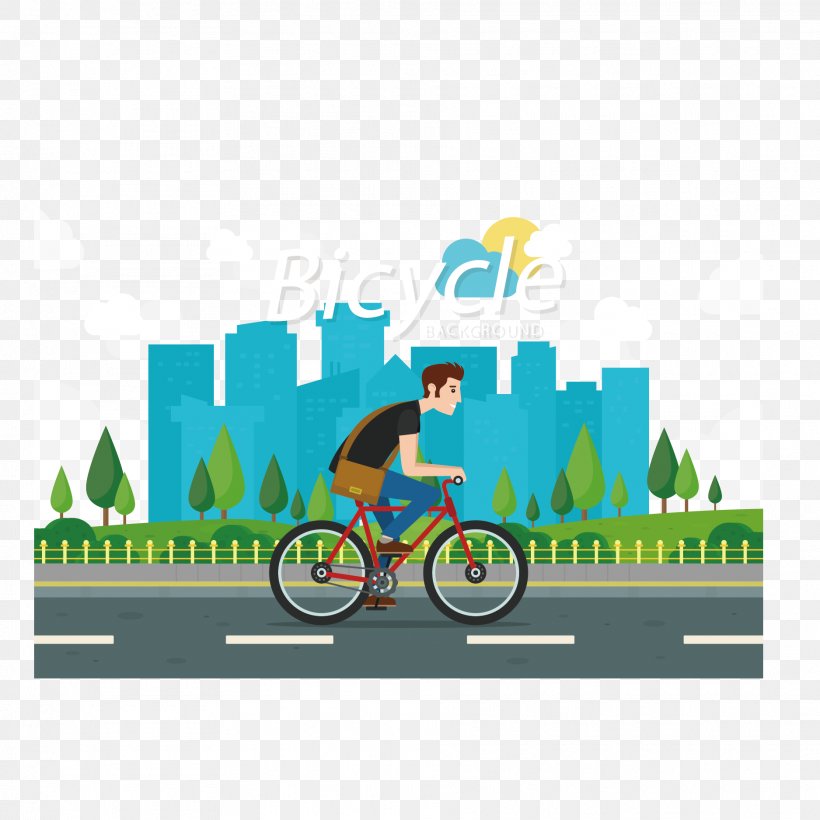 Cycling Euclidean Vector Illustration, PNG, 1875x1875px, Cycling, Architecture, Area, Art, Bicycle Download Free