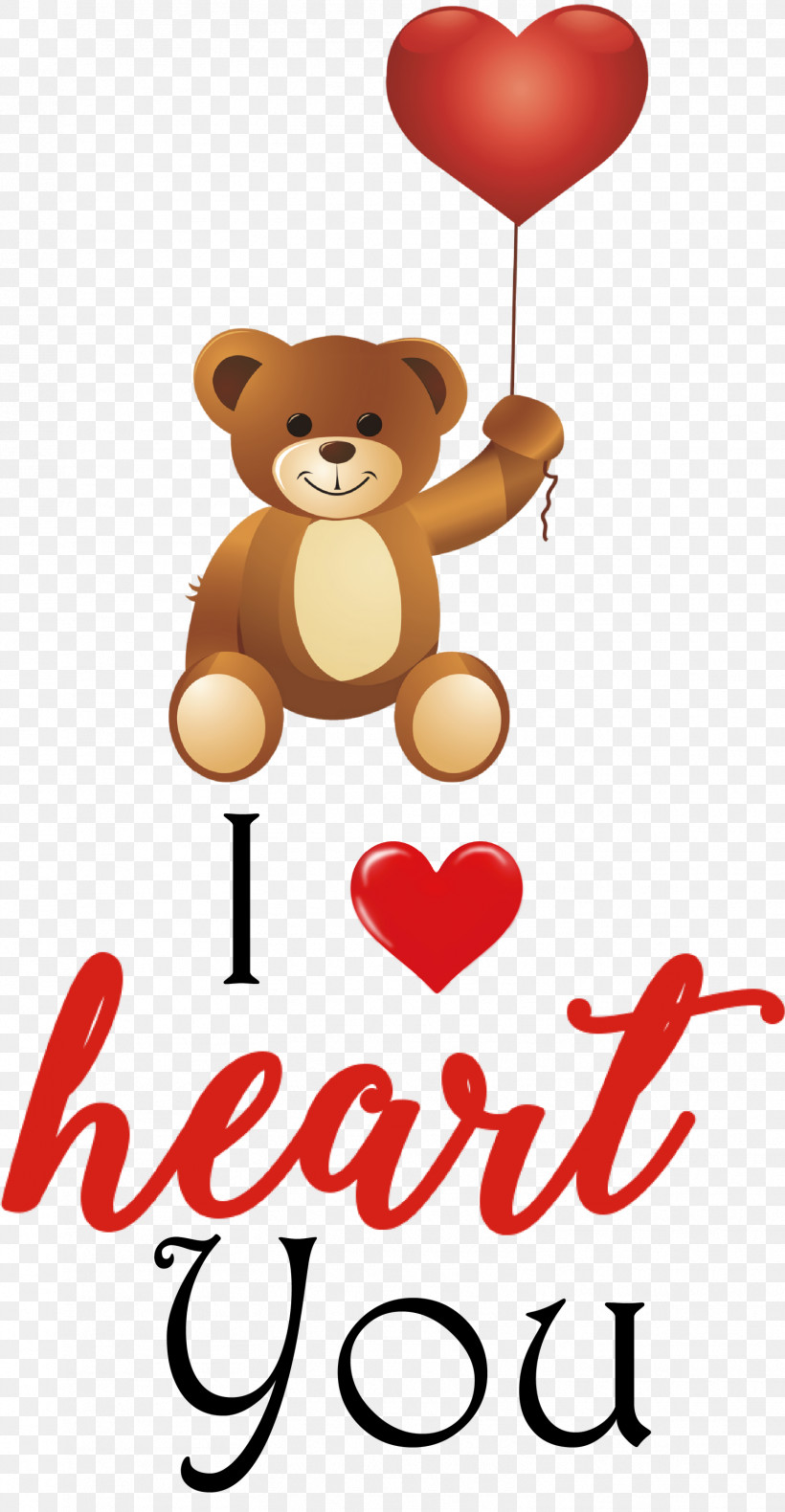 I Heart You I Love You Valentines Day, PNG, 1556x3000px, I Heart You, Bears, Biology, Cartoon, Flower Download Free