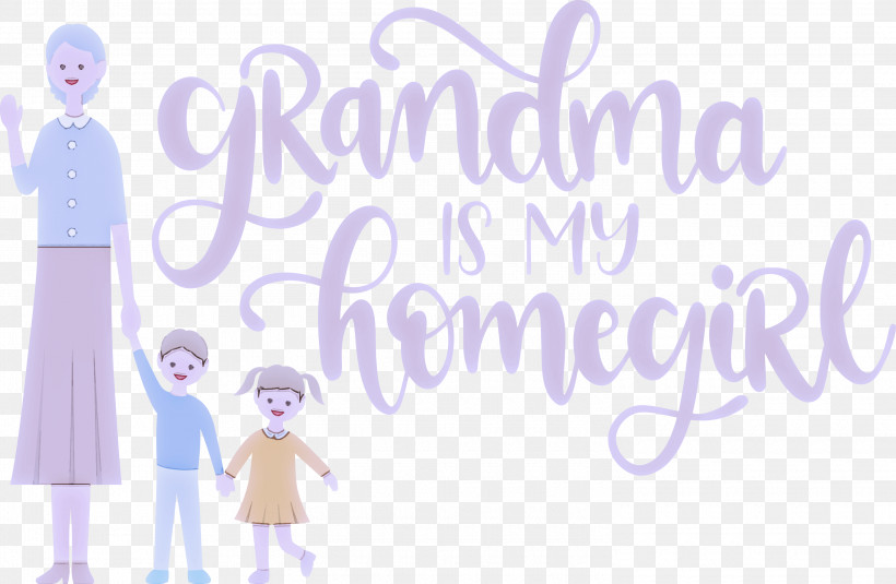 Grandma, PNG, 3000x1958px, Grandma, Blue, Cartoon, Happiness, Lavender Download Free