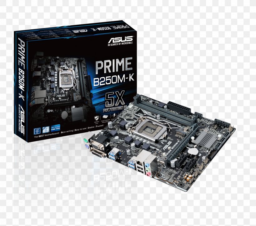 Intel MicroATX LGA 1151 ASUS PRIME B250M-K Motherboard, PNG, 2065x1825px, Intel, Asus Prime B250mk, Atx, Computer Component, Computer Hardware Download Free