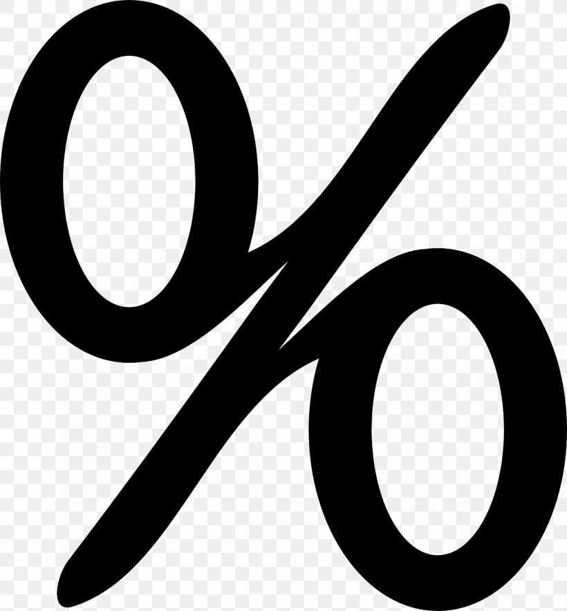 Percent Sign Percentage Clip Art, PNG, 1187x1280px, Percent Sign, Artwork, At Sign, Black And White, Brand Download Free