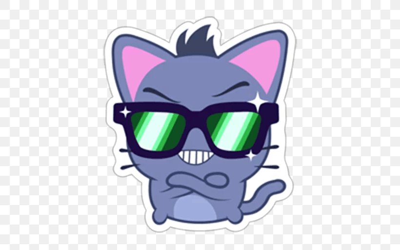 Whiskers Sticker Glasses Clip Art, PNG, 512x512px, 2017, 2018, Whiskers, Cat, Cat Like Mammal Download Free