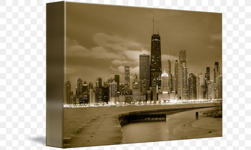 Skyline Gallery Wrap Print X-Press Canvas Art, PNG, 650x492px, Skyline, Art, Canvas, Chicago, City Download Free