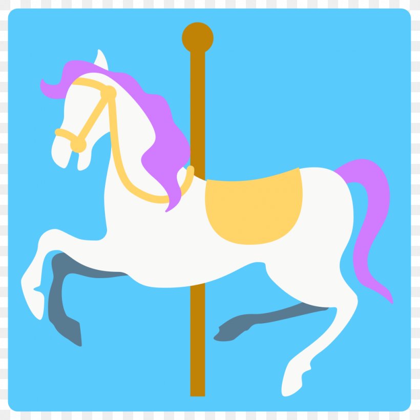Horse Emoji Carousel Clip Art, PNG, 1024x1024px, Horse, Android Oreo, Area, Art, Carousel Download Free