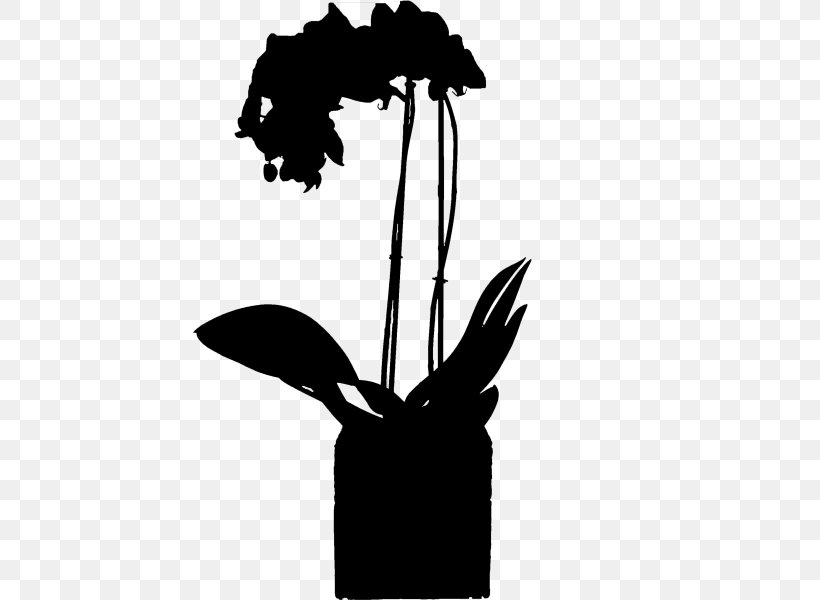 Flower Leaf Plant Stem Silhouette Font, PNG, 600x600px, Flower, Black M, Blackandwhite, Botany, Flowering Plant Download Free