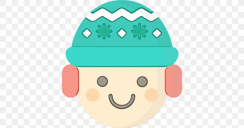 Green Cartoon Turquoise Smile Cap, PNG, 1200x630px, Watercolor, Cap, Cartoon, Green, Paint Download Free
