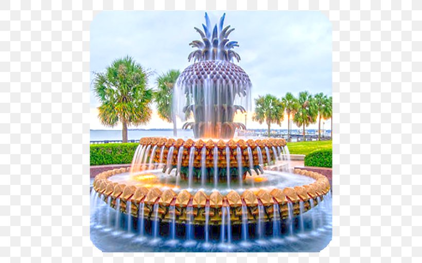 Waterfront Park Pineapple Fountain Android Application Package Photograph, PNG, 512x512px, Waterfront Park, Android, Aptoide, Charleston, Fountain Download Free