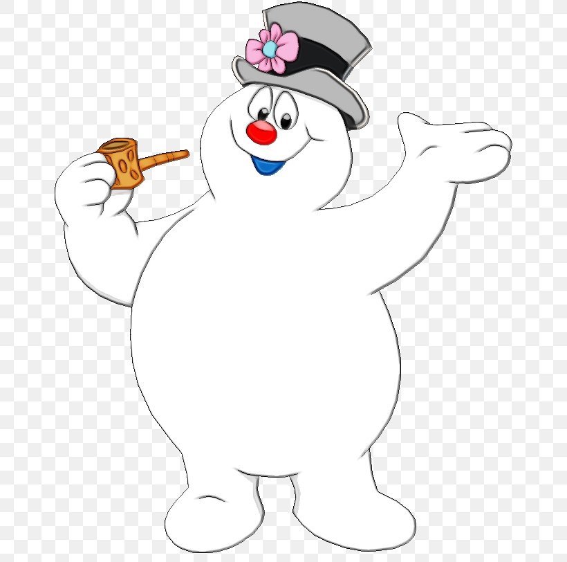 Snowman Cartoon, PNG, 674x812px, Watercolor, Beak, Cartoon, Character, Character Created By Download Free