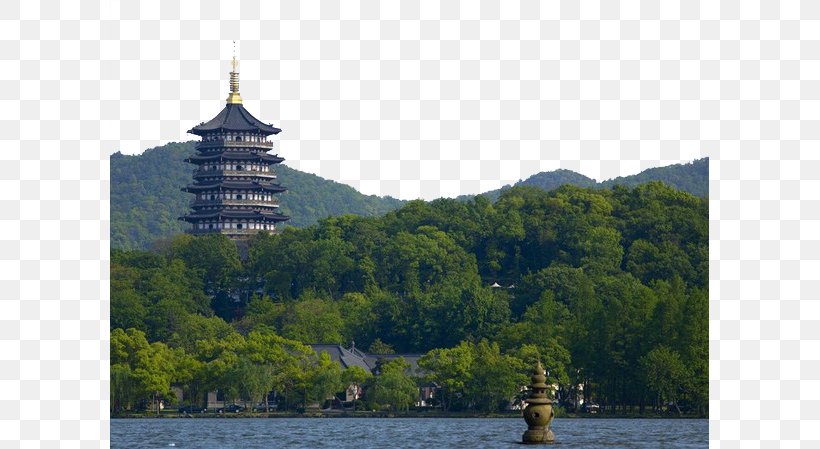 West Lake Three Pools Mirroring The Moon Leifeng Pagoda Loch, PNG, 599x449px, West Lake, Building, Hangzhou, Hill Station, Lake Download Free