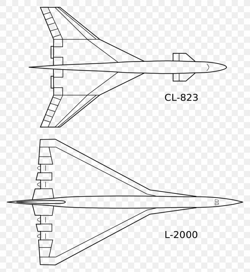 Lockheed L-2000 Boeing 2707 Lockheed Martin FB-22 Lockheed L-1011 TriStar Lockheed Corporation, PNG, 941x1023px, Lockheed L2000, Airplane, Artwork, Black And White, Boeing Download Free