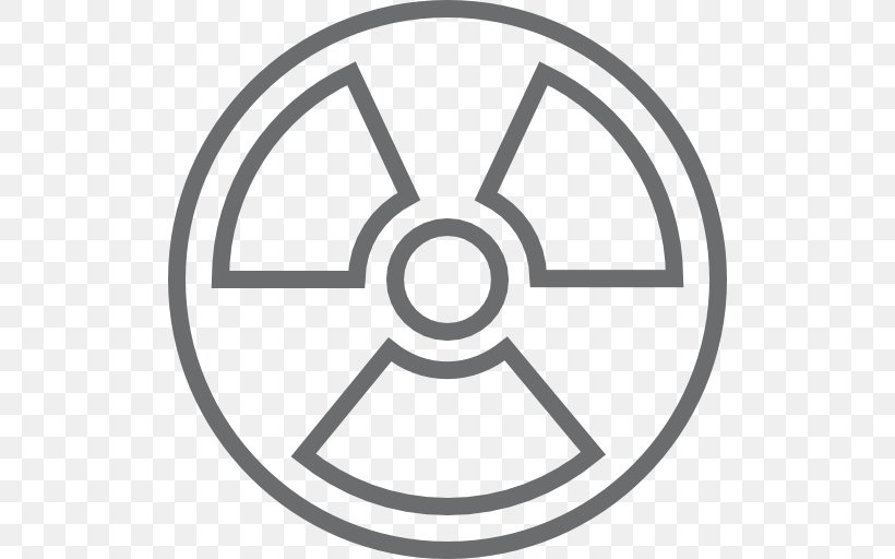 Ionizing Radiation Radioactive Decay Nuclear Power, PNG, 512x512px, Radiation, Area, Bicycle Wheel, Black And White, Brand Download Free