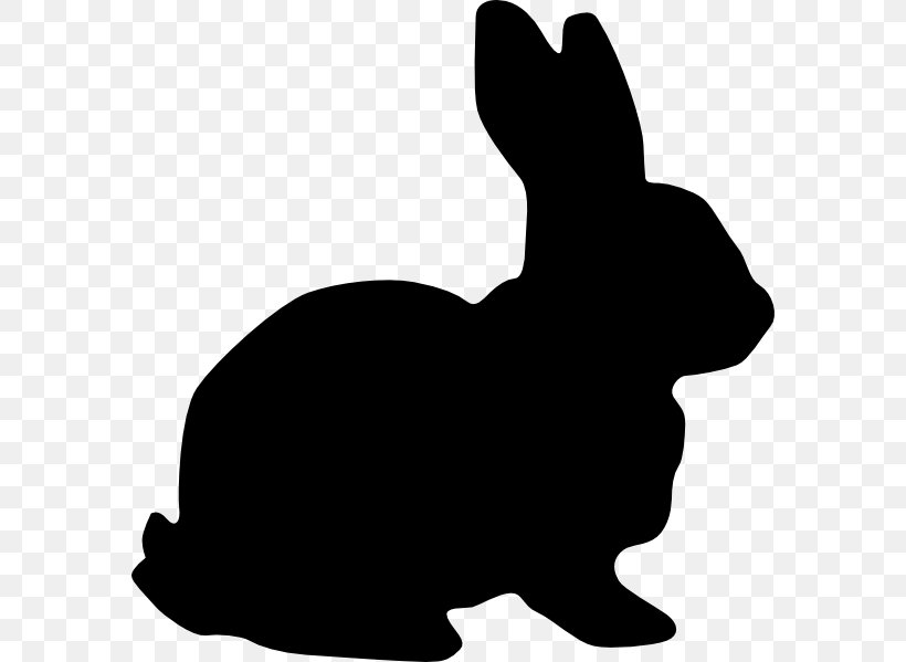 Rabbit Silhouette Clip Art, PNG, 582x599px, Rabbit, Art, Artwork, Black, Black And White Download Free