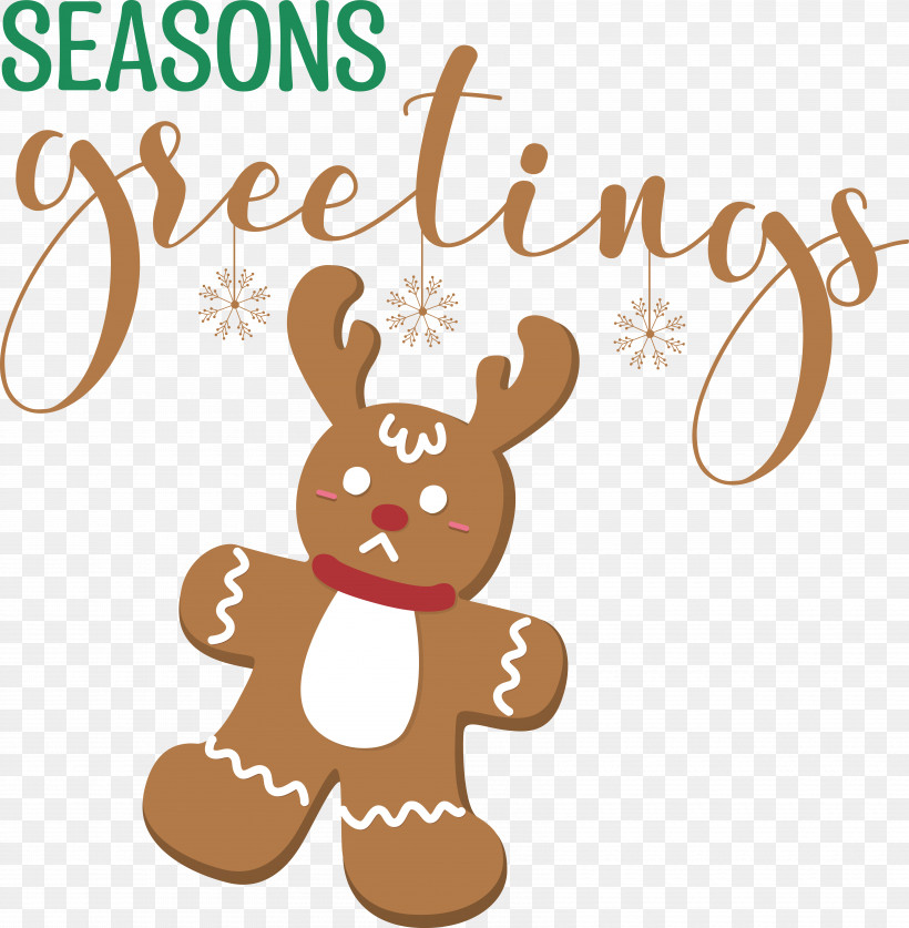 Seasons Greetings, PNG, 6760x6904px, Seasons Greetings, Gingerbread, Merry Christmas Download Free