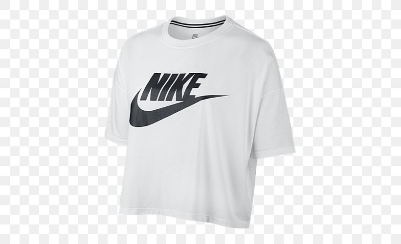 T-shirt Sleeve Nike W NSW ESSNTL Tee HBR, PNG, 500x500px, Tshirt, Active Shirt, Black, Brand, Crop Top Download Free