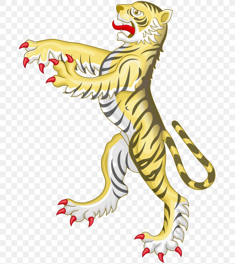 Tiger Heraldry Coat Of Arms Crest Supporter, PNG, 692x923px, Tiger, Animal Figure, Art, Artwork, Big Cats Download Free