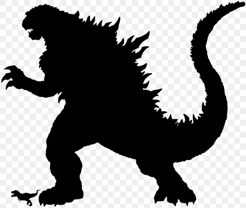 Godzilla Silhouette Clip Art, PNG, 1000x848px, Godzilla, Black And White, Carnivoran, Cartoon, Cat Like Mammal Download Free