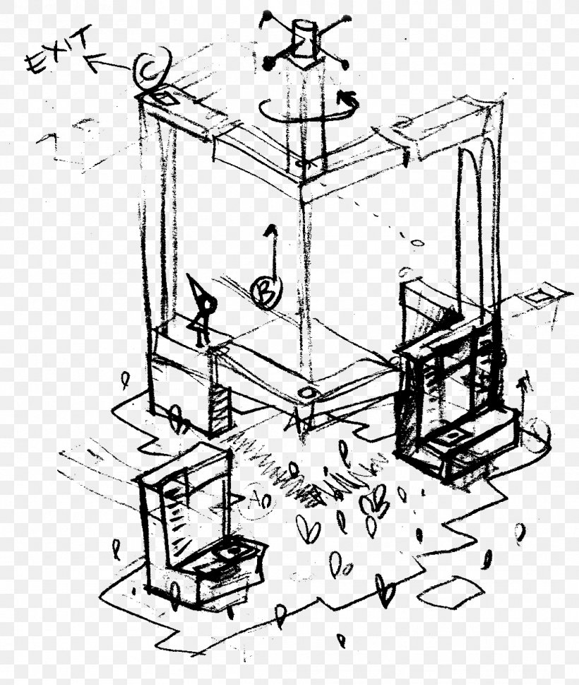 Monument Valley Video Game Sketch, PNG, 1063x1257px, Monument Valley, Architecture, Artwork, Black And White, Designer Download Free