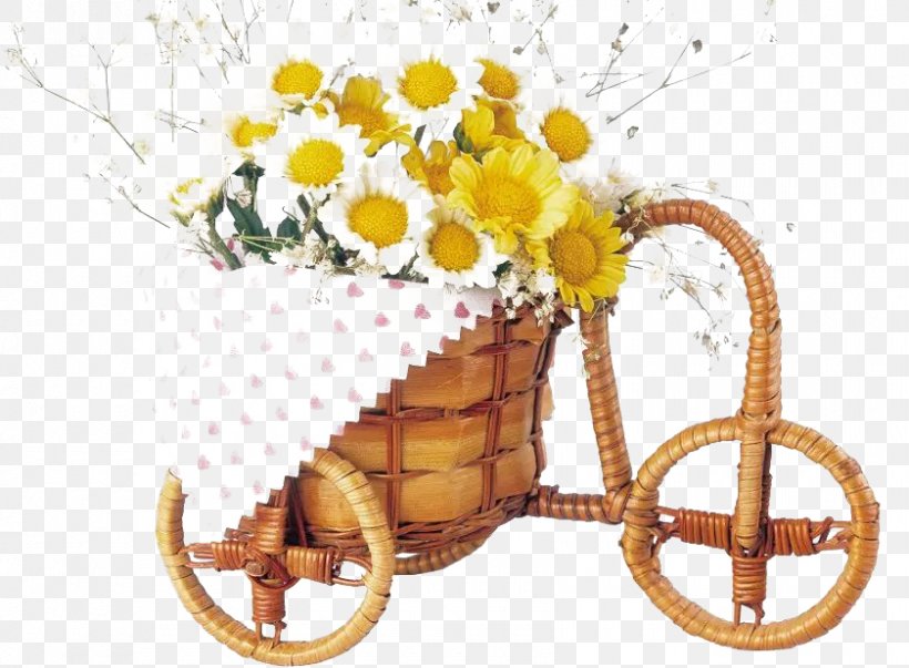 A Simple And Elegant Bamboo Basket Of Flowers, PNG, 840x618px, Ceramic, Designer, Flower, Gratis, Plant Download Free
