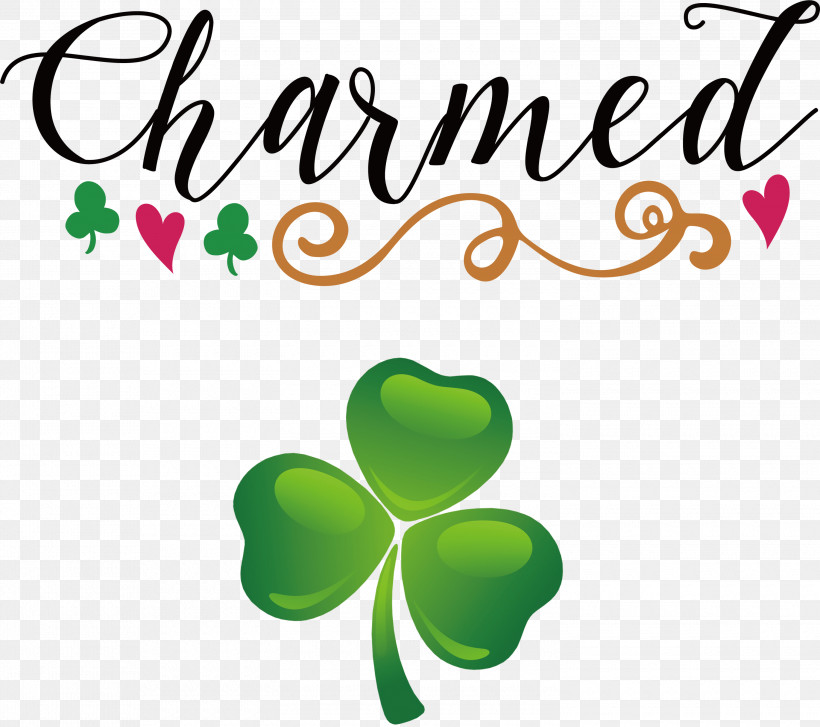Charmed St Patricks Day Saint Patrick, PNG, 3000x2663px, Charmed, Biology, Green, Leaf, Logo Download Free