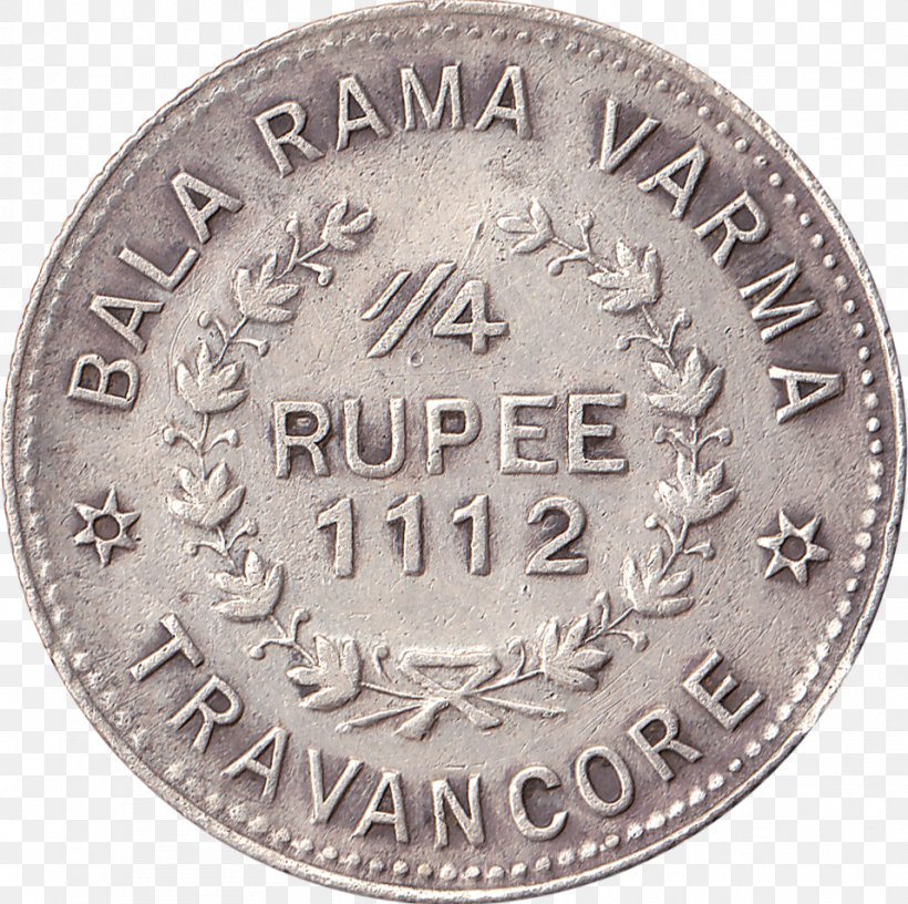 Kingdom Of Travancore Coins Of The Indian Rupee Quarter Medal, PNG, 957x953px, Kingdom Of Travancore, Cash, Coin, Coins Of The Indian Rupee, Conch Download Free