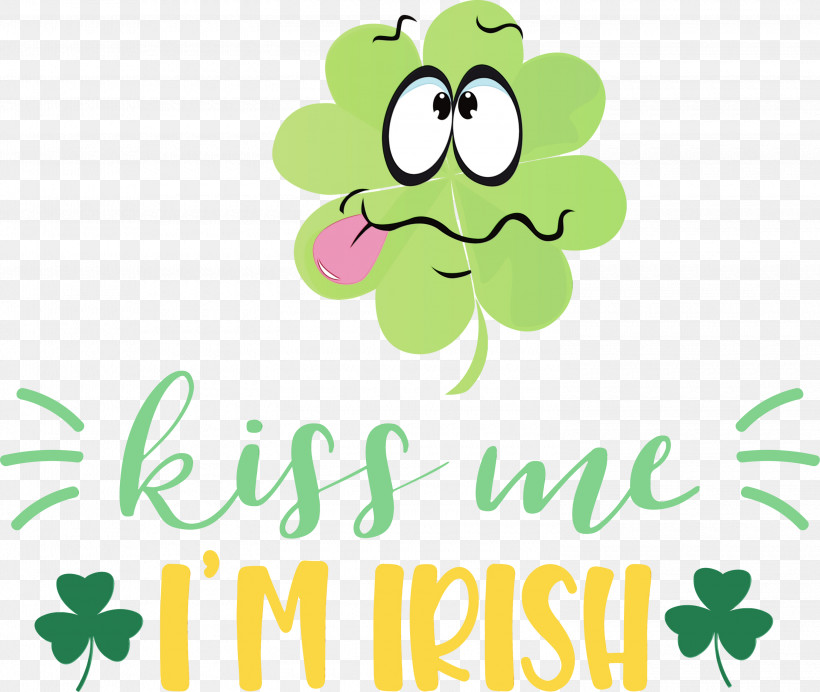 Meter Logo Cartoon Smiley Green, PNG, 3000x2533px, Kiss Me, Cartoon, Green, Happiness, Irish Download Free