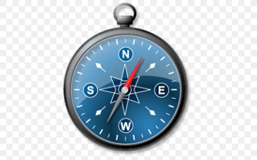 Compass Navigation Download, PNG, 512x512px, Compass, Clock, Compas, Electric Blue, Measuring Instrument Download Free
