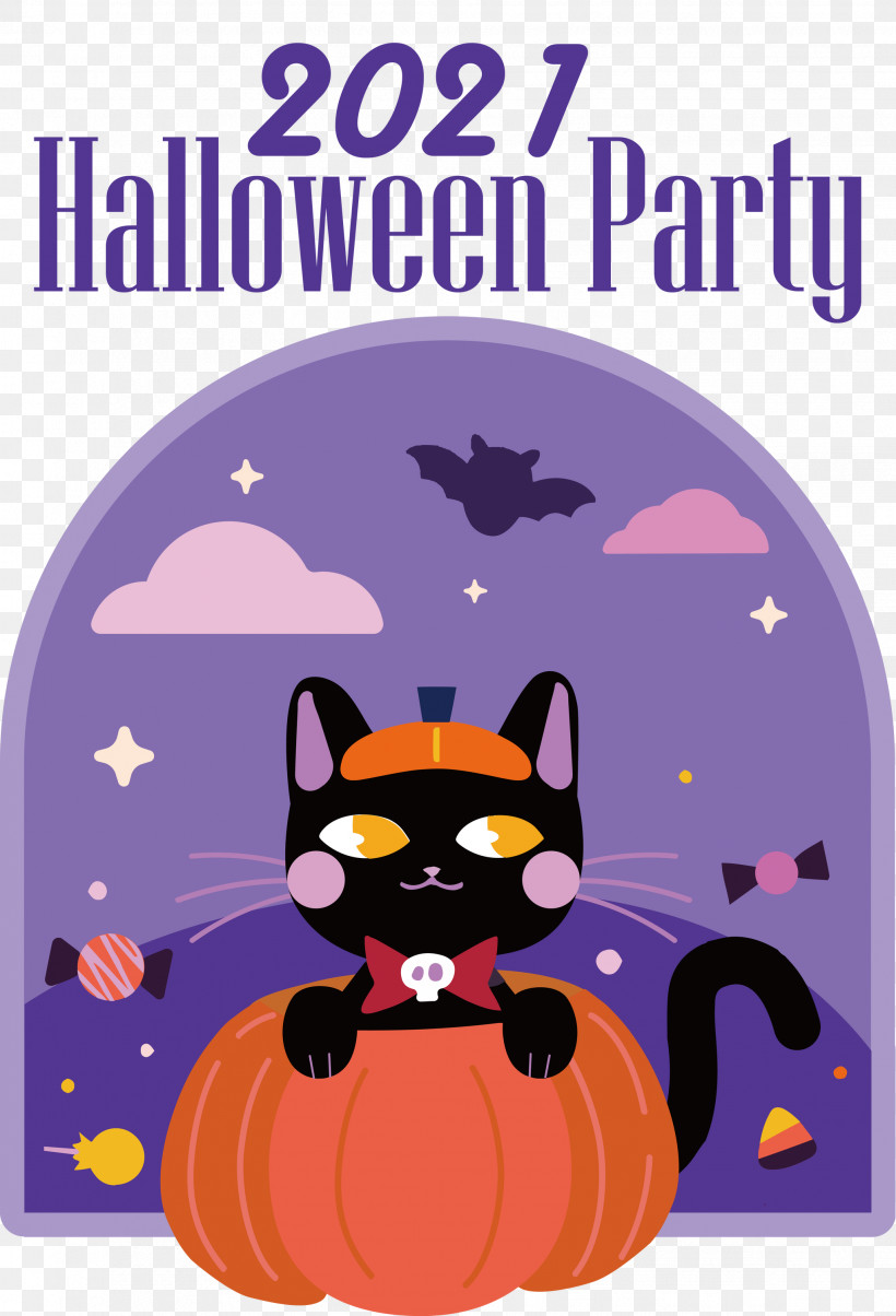 Halloween Party 2021 Halloween, PNG, 2042x3000px, Halloween Party, Biology, Cartoon, Cat, Meter Download Free