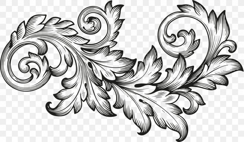Ornament Scroll Engraving Acanthus, PNG, 1214x708px, Ornament, Acanthus, Artwork, Baroque, Black And White Download Free