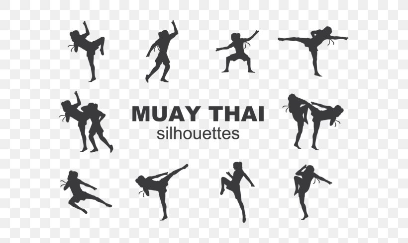 Silhouette Muay Thai Drawing, PNG, 669x490px, Silhouette, Black And White, Drawing, Kick, Martial Arts Download Free