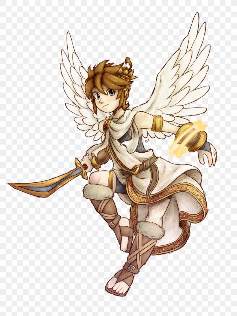 Kid Icarus: Uprising Super Smash Bros. Brawl Video Game, PNG, 1280x1707px, Watercolor, Cartoon, Flower, Frame, Heart Download Free