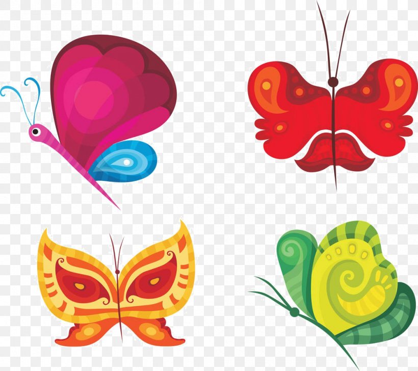 Butterfly Insect Illustration, PNG, 1000x888px, Butterfly, Butterflies And Moths, Cartoon, Flower, Heart Download Free