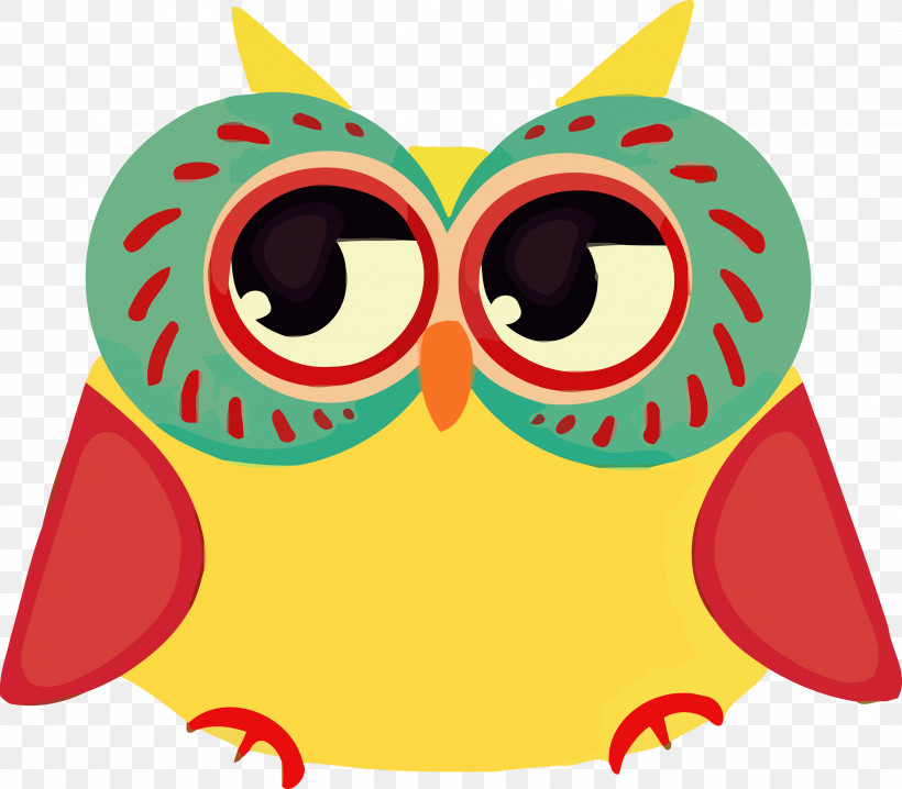Orange, PNG, 2999x2626px, Cartoon Owl, Bird, Bird Of Prey, Cartoon, Cute Owl Download Free