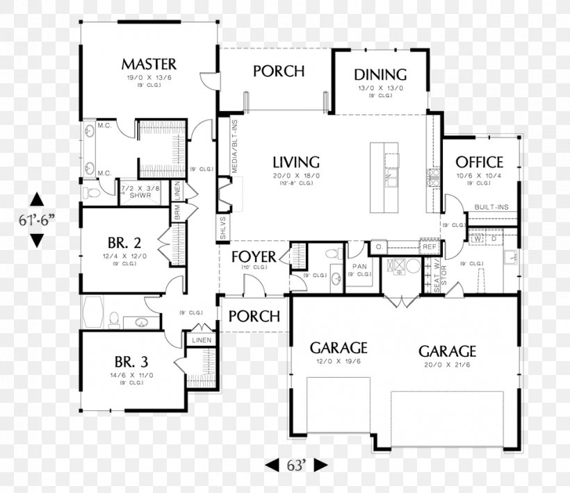 House Plan Floor Plan Square Foot, PNG, 977x847px, House Plan, Architecture, Area, Basement, Black And White Download Free