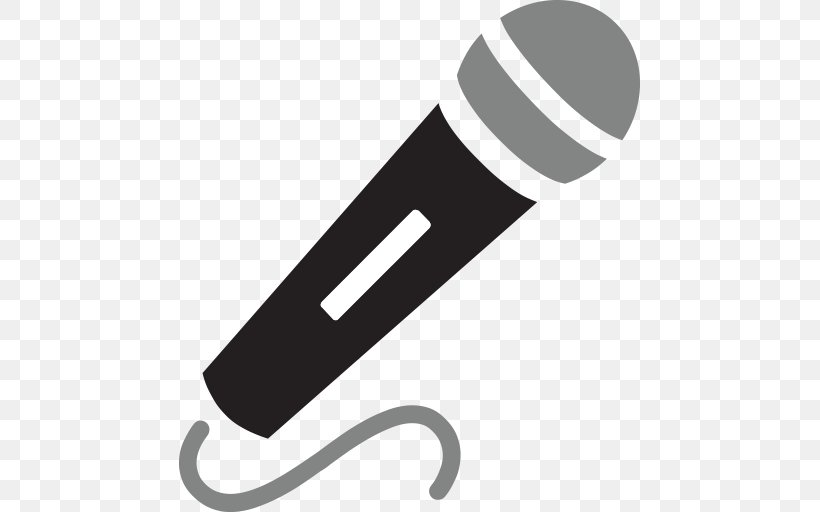 Microphone Emoji Text Messaging SMS Sticker, PNG, 512x512px, Microphone, Audio, Audio Equipment, Black And White, Brand Download Free